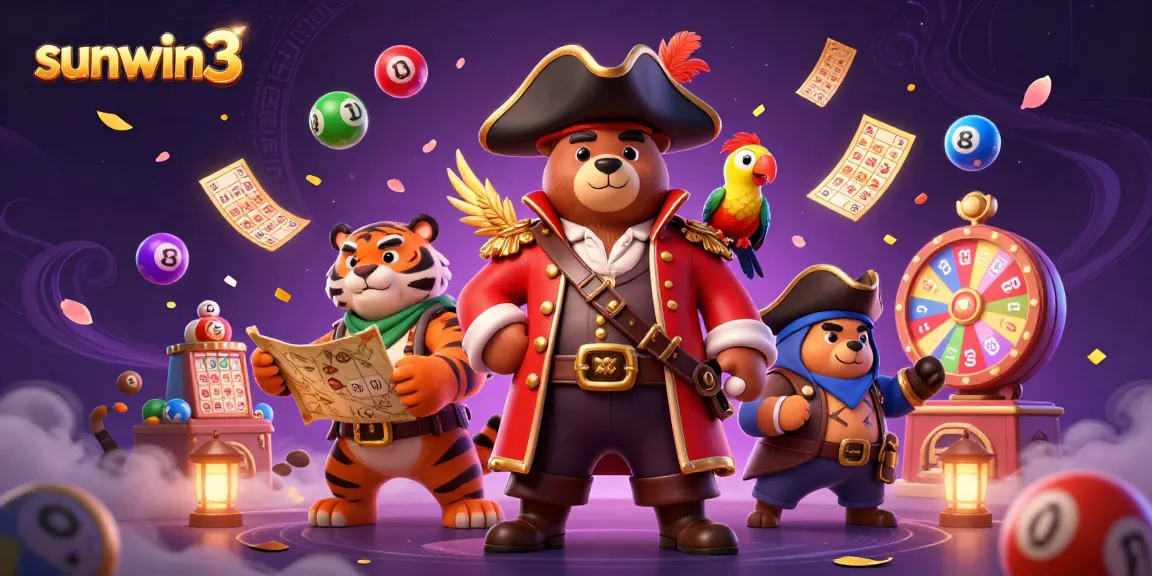 Experience thrilling gameplay with sunwin3, featuring vibrant lottery elements and 3D characters.