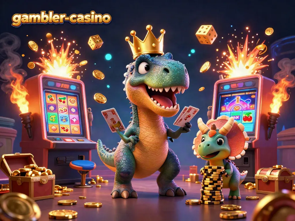 Spela och vinn stort med gambler-casino i en färgglad casino-miljö