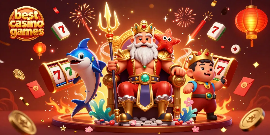 Experience the best casino games with vibrant characters and exciting elements in this 3D casino scene.