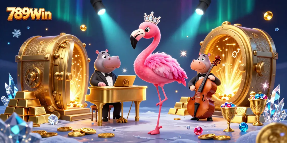 Experience the excitement of 789Win with vibrant casino elements in a dazzling 3D illustration.